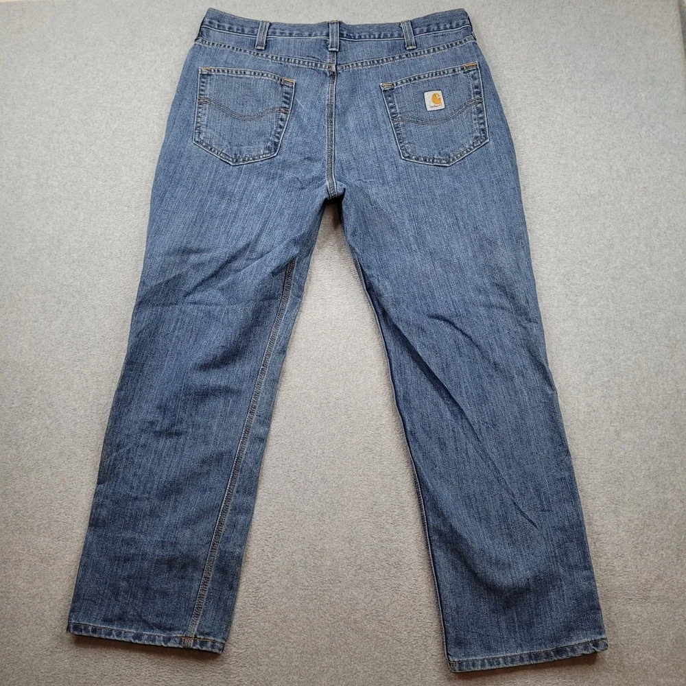 Carhartt Relaxed Fit‎ Jeans Mens 38x30 Blue Denim Work Pants 101483-980